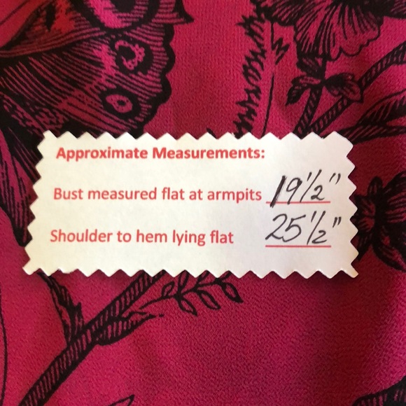 LOFT Blouse Deep Pink & Black Medium - Picture 6 of 6